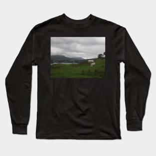 Portree Bay & Wild Horses, Skye, Scotland Long Sleeve T-Shirt